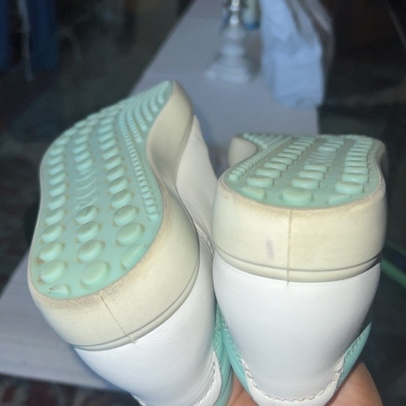 Ecco sneakers, Soft leather 7 Sneaker Size EUR39 white& Tiffany green - Picture 5 of 10
